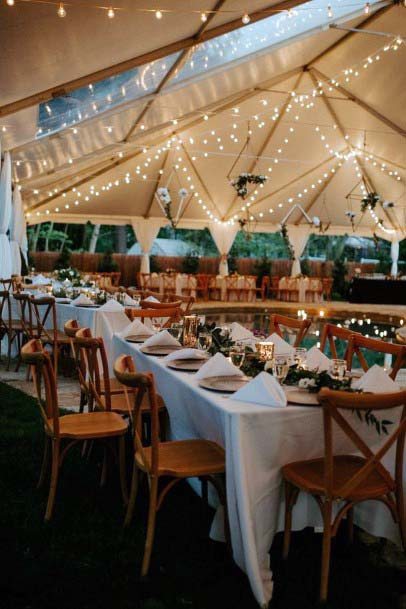 Hazel Colored Wedding Tent Celebrations