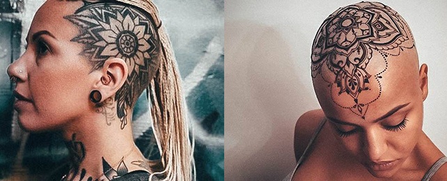 Top 100 Best Head Tattoos For Women - Noggin Design Ideas