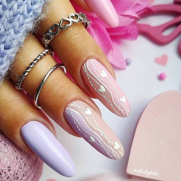 Heart Girls Nail Ideas