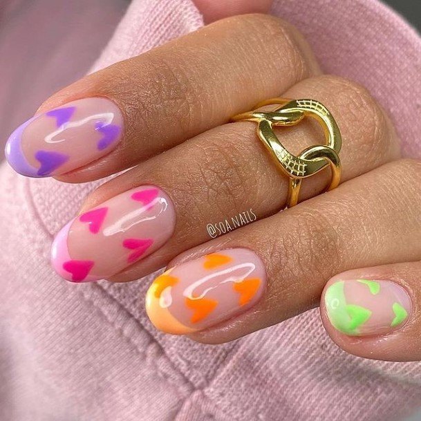 Heart Womens Nail Ideas