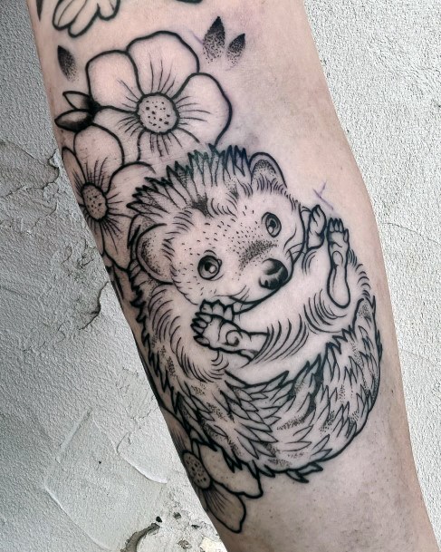 Hedgehog Tattoo Feminine Designs