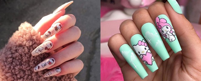 Top 50 Best Hello Kitty Nails For Girls – Pretty Cute Inspiration