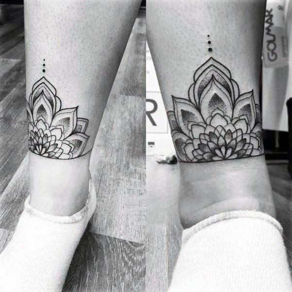 Henna Art Womens Ankle Tattoo