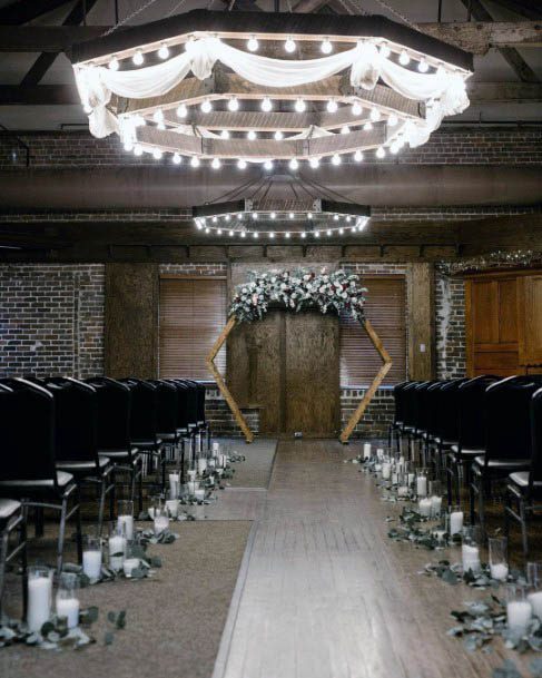 Hexagonal Arch Winter Wedding Flowers