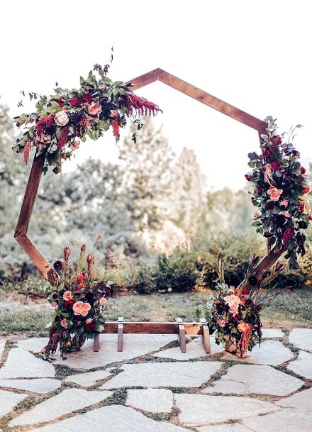 Hexagonal Boho Wedding Flowers