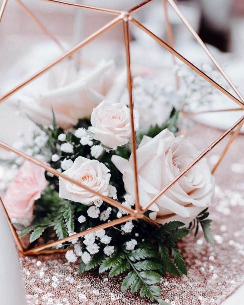 Hexagonal Stand Wedding Flower Centerpieces