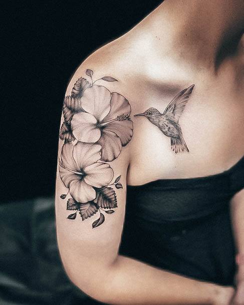 Hibiscus Womens Tattoo Designs