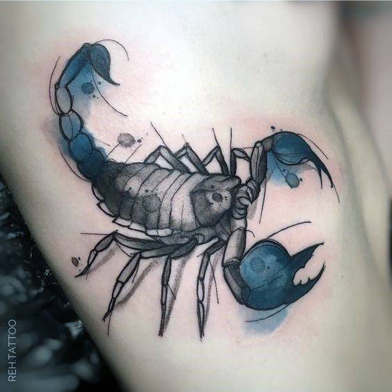 Hideous Scorpion Tattoo For Women