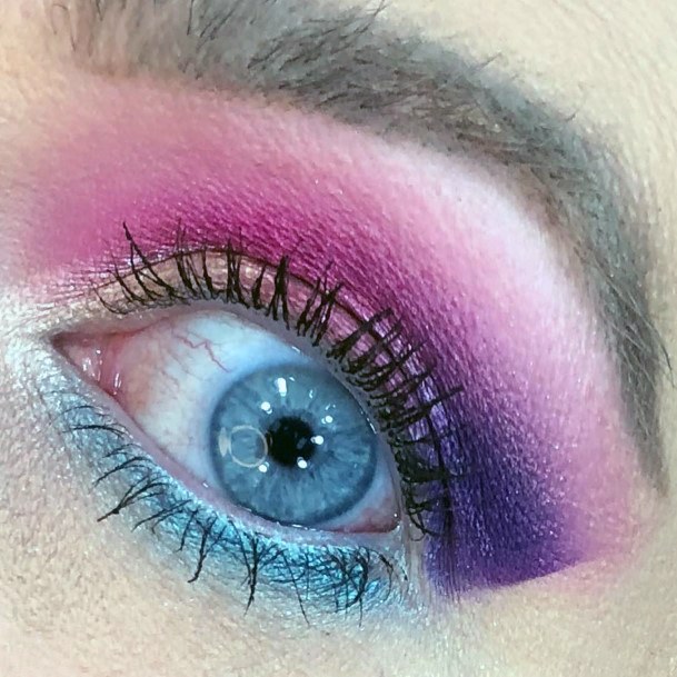 High Color Purple And Blue Eyeshadow Women