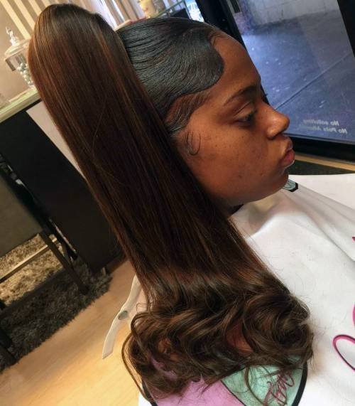 High Sleek Ponytail Hairstyles For Black Women