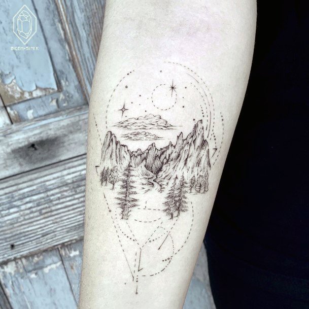 Hiking Tattoo Design Inspiration For Women