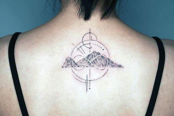 Hills And Infinity Tattoo Womens Back