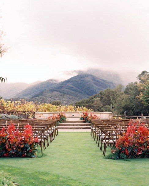 Hillside Wedding Ceremony Decorations