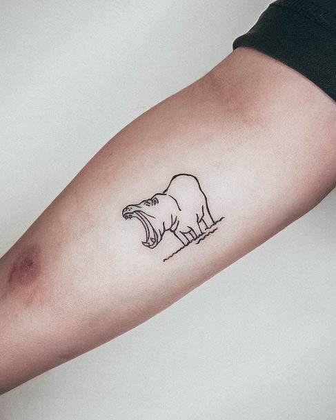 Hippoic Womens Hippo Tattoo Designs