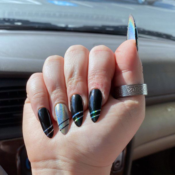 Holographic Womens Nail Ideas