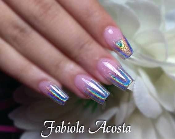 Holographic Womens Nails