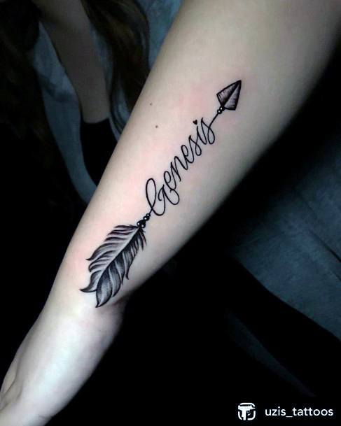 Holy Arrow Tattoo Hands Womens Art