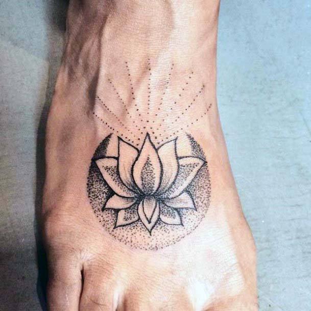 Holy Lotus Tattoo Womens Foot