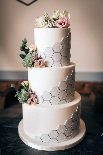 Honey Bee Textured 3 Tier Wedding Cake Women