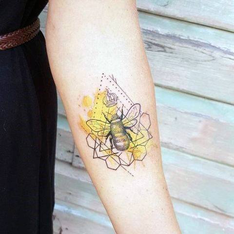 Honeycomb Tattoo Design Inspiration For Women