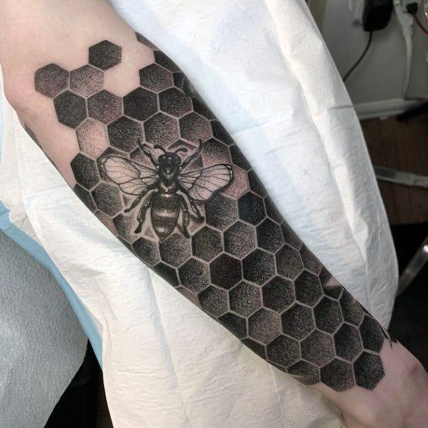 Honeycomb Tattoos Feminine Ideas