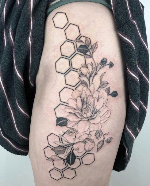 Honeycomb Tattoos For Girls