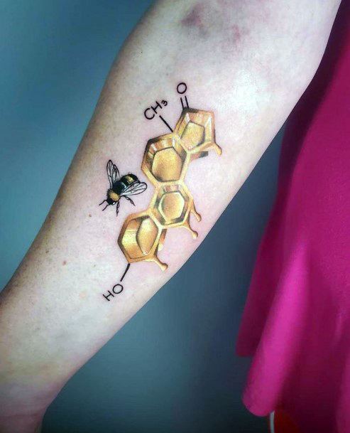 Honeycomb Womens Feminine Honeycomb Tattoos