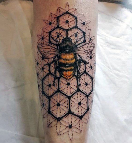 Honeycomb Womens Tattoo Ideas