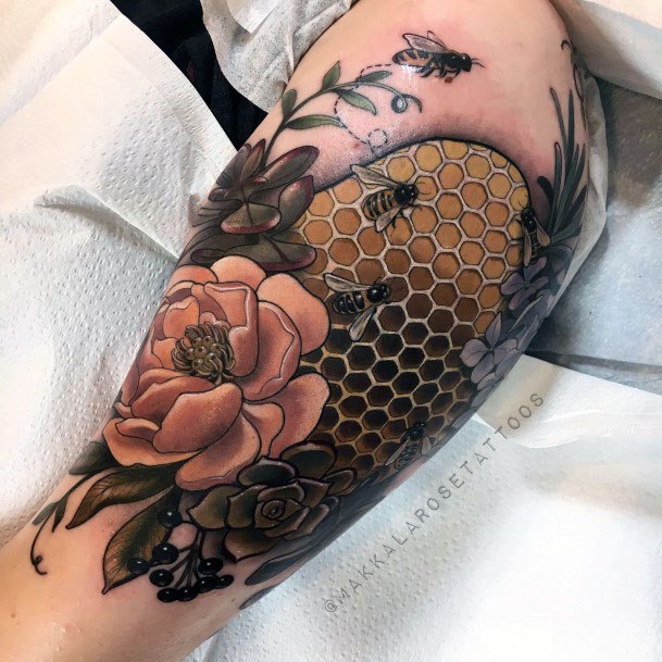 Honeycombic Womens Honeycomb Tattoo Designs