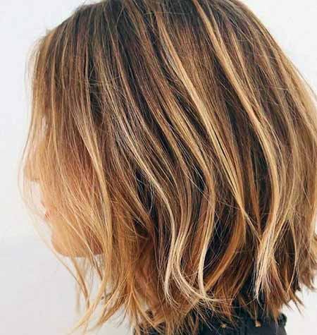 Honeyed Shoulder Length Hairstyle For Women