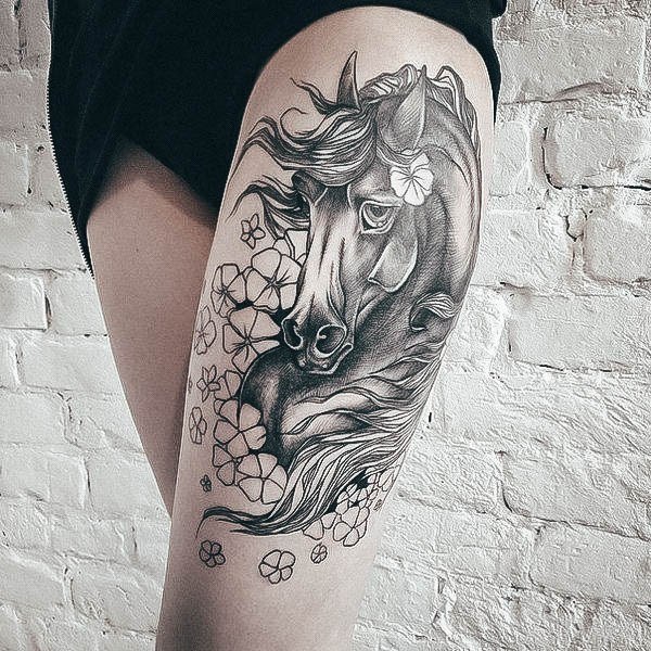 Horse Horse Tattoo Designs For Women