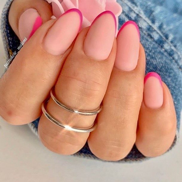 Hot Pink Cute Date Nail Designs For Women