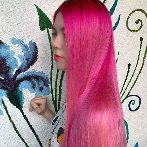 Hot Pink Girls Hairstyles Ideas