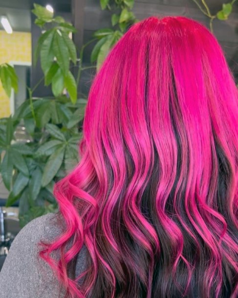 Hot Pink Hairstyles Art For Women