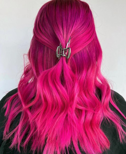 Hot Pink Hairstyles Feminine Ideas