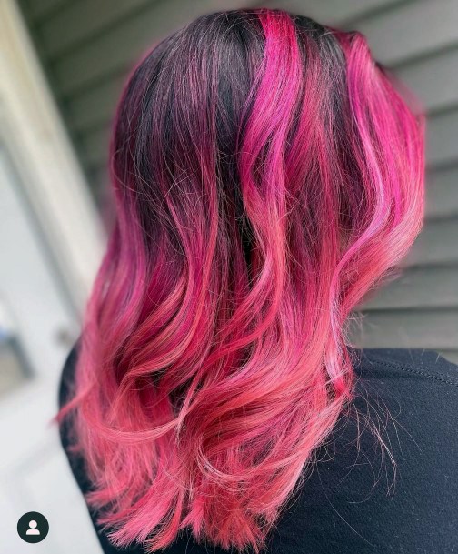 Hot Pink Hairstyles For Ladies