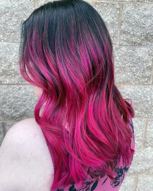 Hot Pink Hairstyless For Girls