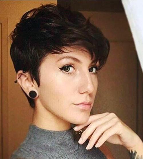 Hot Side Swept Pixie Hairstyles Women