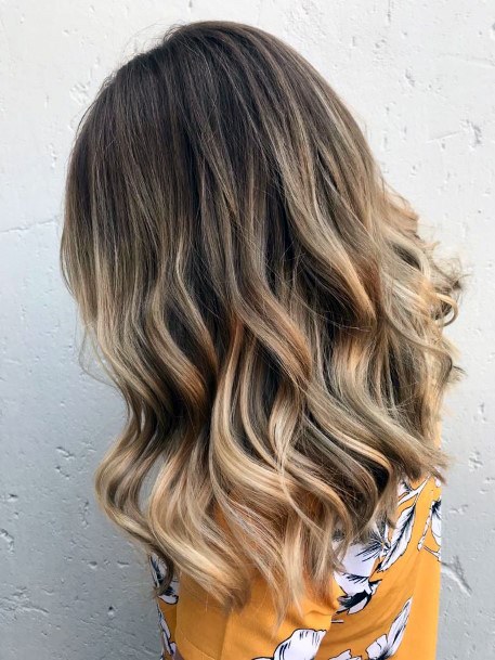 Hottest Brown And Blonde Curly Ombre Womens Hairstyle Idea