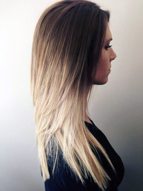 Hottest Face Trimming Blonde Ombre For Long Thin Hair