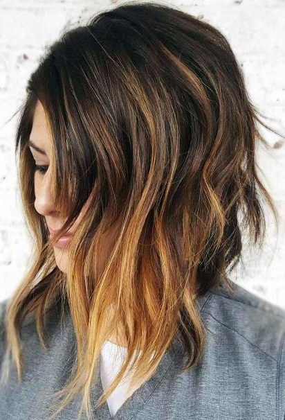 Hottest Textured Dark Brown And Caramel Combo Womens Hairstyle Idea