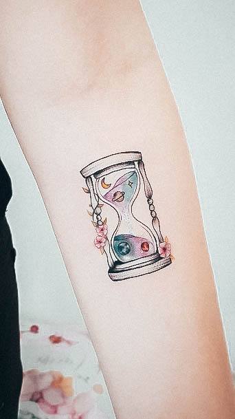 Hourglass Tattoo Feminine Designs