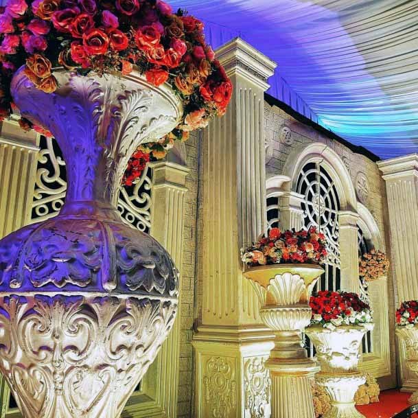 Huge Marble Flower Vases Church Wedding Decorations