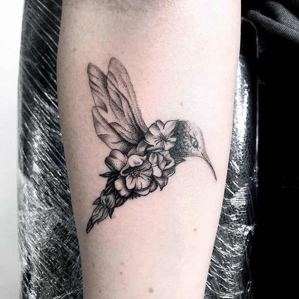 Hummingbird In Flight Tattoo Women