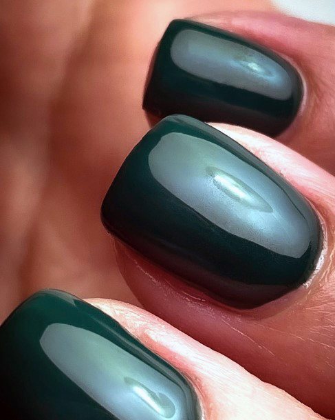 Hunter Green Nails Feminine Ideas