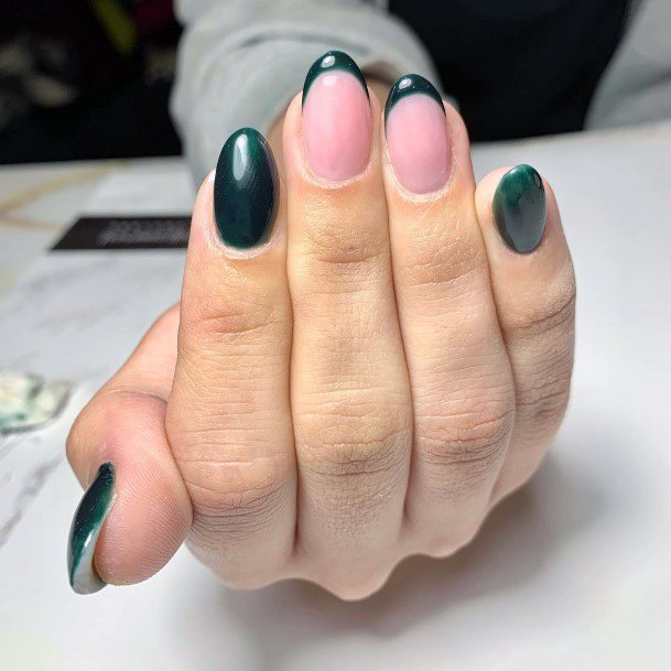 Hunter Green Nails For Girls