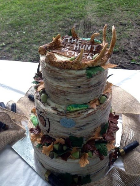 Hunting Theme Camo Wedding Cakes