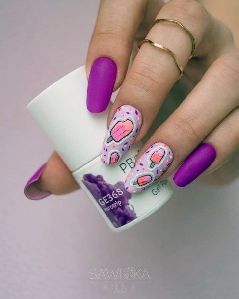 Ice Cream Nail For Ladies