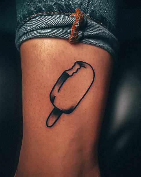 Ice Cream Tattoo For Ladies