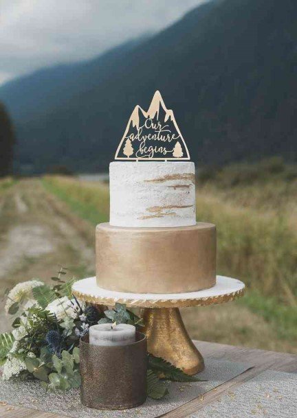 Icy Hill Rustic Wedding Cake Toppers